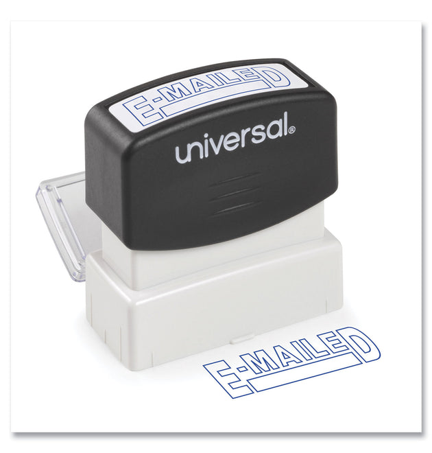 Message Stamp, E-MAILED, Pre-Inked One-Color, Blue