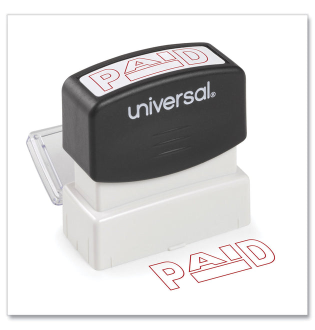 Message Stamp, PAID, Pre-Inked One-Color, Red