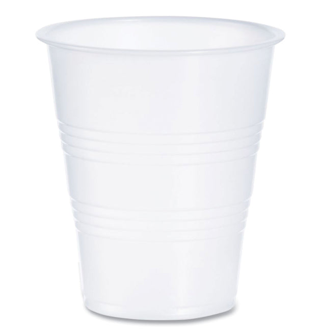 High-Impact Polystyrene Cold Cups, 7 oz, Translucent, Clear, 100/Pack