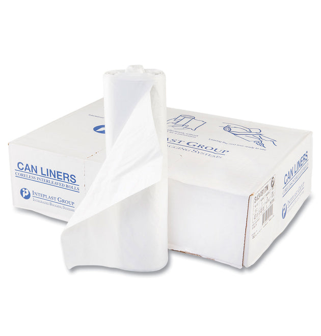 High-Density Commercial Can Liners, 60 gal, 17 mic, 43