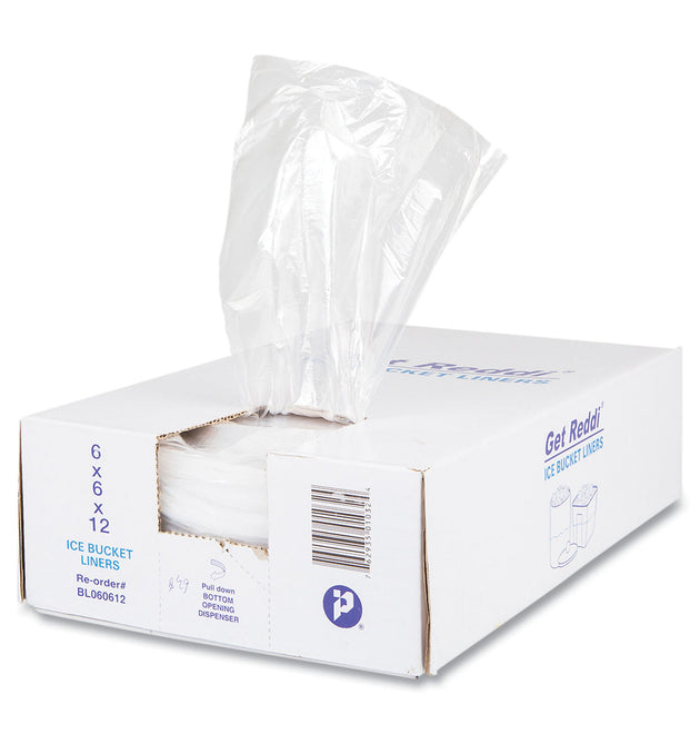 Ice Bucket Liner Bags, 3 qt, 0.5 mil, 6