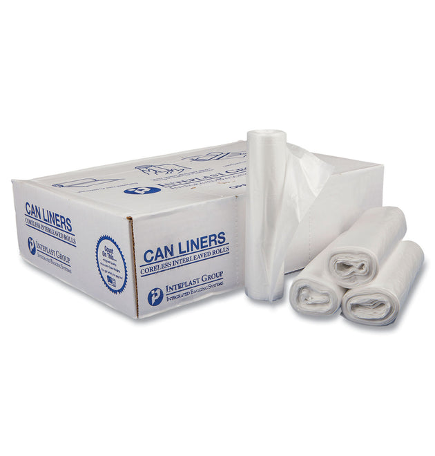 Draw-Tuff Institutional Draw-Tape Can Liners, 12 gal, 0.7 mil, 28