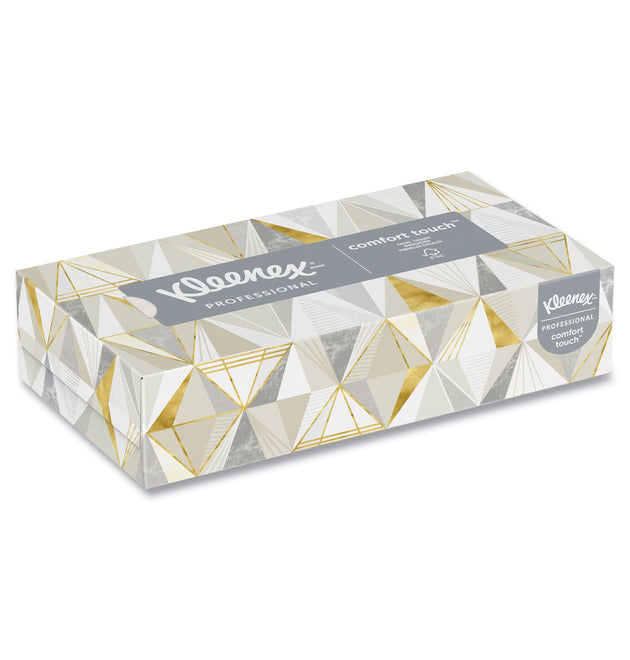 White Facial Tissue, 2-Ply, White, Pop-Up Box, 125 Sheets/Box