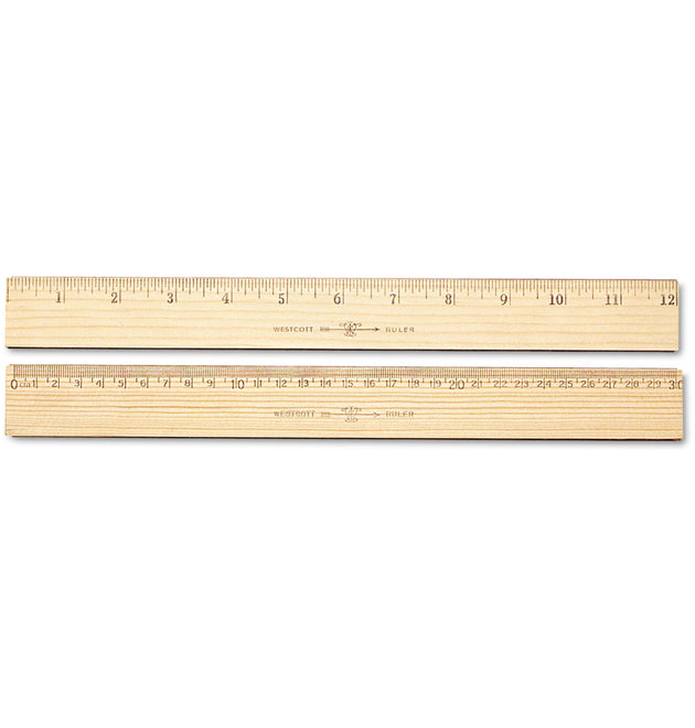 Wood Ruler, Metric and 1/16