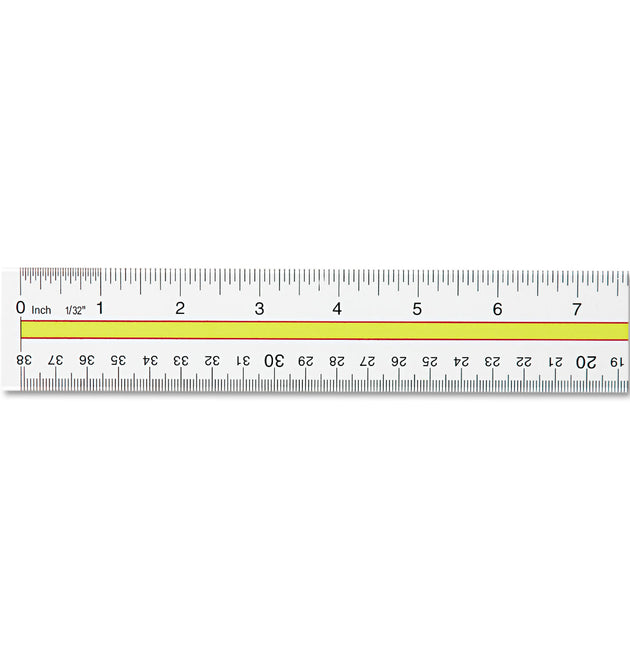 Acrylic Data Highlight Reading Ruler With Tinted Guide, 15