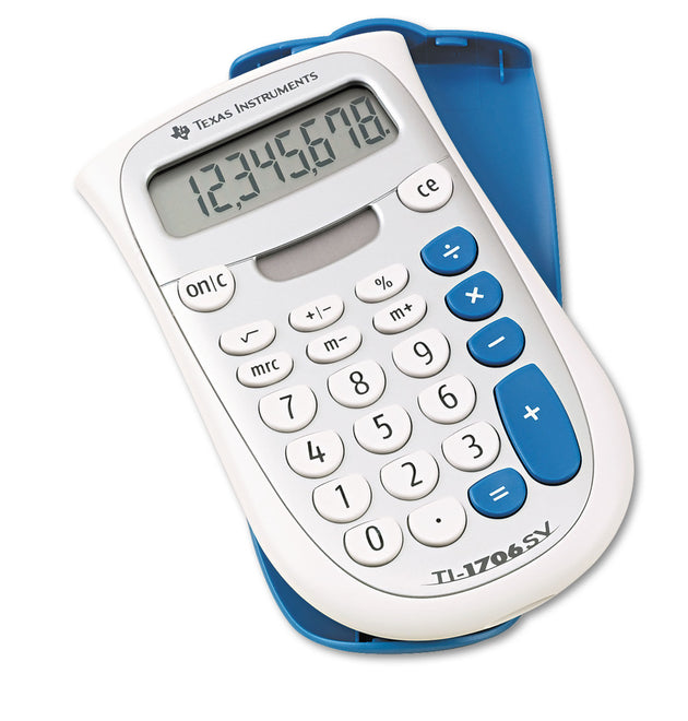 TI-1706SV Handheld Pocket Calculator, 8-Digit LCD