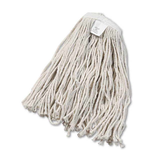 Cut-End Wet Mop Head, Cotton, No. 20, White