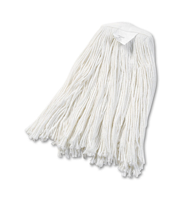 Cut-End Wet Mop Head, Rayon, No. 20, White