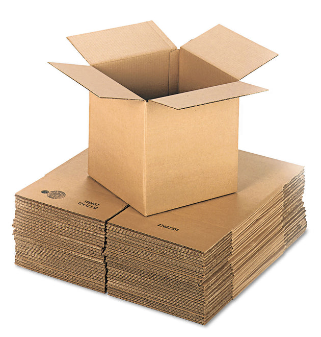 Cubed Fixed-Depth Corrugated Shipping Boxes, Regular Slotted Container, X-Large, 12