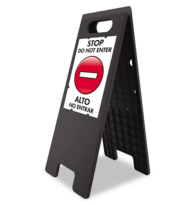 Floor Tent Sign, Doublesided, Plastic, 10.5 x 25.5, Black