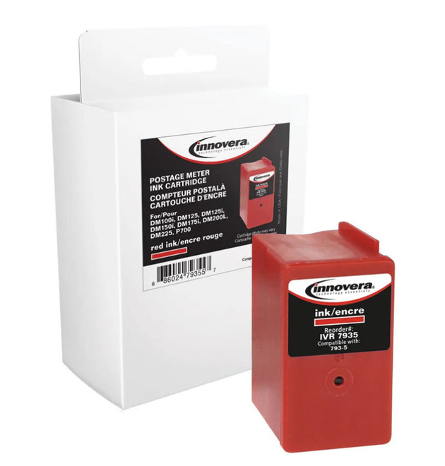 Compatible Red Postage Meter Ink, Replacement for 793-5 (7935), 3,000 Page-Yield